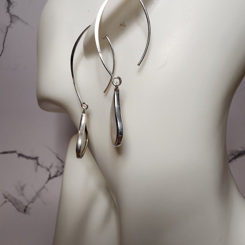 925 Dangle White Shell Earrings - image 3